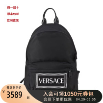 Versace范思哲男士织物户外旅行黑色双肩包书包DFZ5350 DNYVER