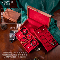 新款手表收纳盒高档花梨实木质指纹锁家用放手表盒首饰一体的盒子