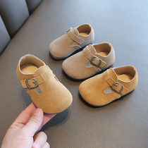 女宝宝鞋子春秋季新款单鞋勃肯豆豆鞋0一1-2岁小童婴儿软底学步鞋