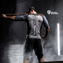 Monster Guardians长袖健身衣男高弹运动T恤跑步训练紧身衣服MSGD
