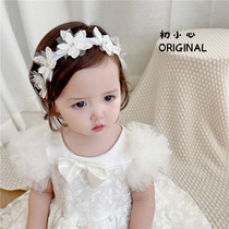 韩国婴幼儿公主头饰女宝宝时尚花朵满月发饰女婴百日头花婴儿发带