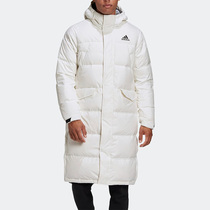 Adidas/阿迪达斯足球训练运动羽绒服连帽保暖男子长外套GK0665