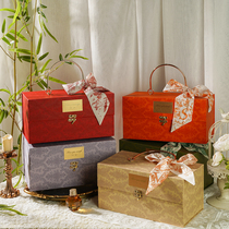 喜糖盒伴娘伴郎空盒高级包装盒红色婚礼伴手礼盒结婚礼盒空盒