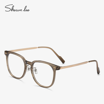 Shawnlee全新橄榄绿素颜眼镜女防蓝光辐射眼镜男近视可配度数