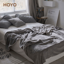 日本hoyo法兰绒毛毯超柔保暖四季毯加厚空调毛毯被防静电伴手礼盒
