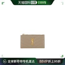 【99新未使用】香港直邮潮奢 Saint Laurent 圣罗兰 女士徽标卡包