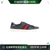 【99新未使用】香港直邮GUCCI 古驰 男士黑色帆布休闲鞋 429445-9