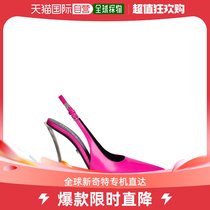 香港直邮潮奢 Versace 范思哲 女士110毫米皮革露跟高跟鞋