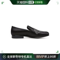 香港直邮VERSACE JEANS 男士黑色皮革刺绣休闲鞋 DSU5152-DRA5C-D
