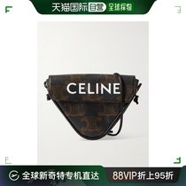 香港直邮潮奢 Celine 思琳 男士Triangle Triomphe Leather-Trimm