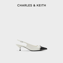 【618折扣】CHARLES＆KEITH夏女鞋CK1-61720161漆皮尖头高跟凉鞋