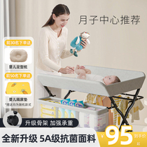 尿布台婴儿护理台便携式新生儿床上换尿布抚触台洗澡多功能可折叠