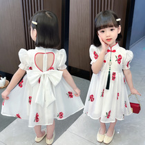 2到3-4岁女小童洋气裙子夏装1女宝宝可爱公主连衣裙5泡泡袖汉服裙