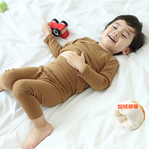宝宝秋衣套装1-2-3岁儿童纯棉高腰护肚脐秋裤保暖内衣男女童睡衣