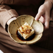 手工陶土创意日式酱料碟家用餐厅蘸酱碟调味碟5.5寸小吃碟冷菜碟
