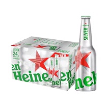 喜力铝罐铝瓶啤酒Heineken 330ml*24瓶装 整箱 新版国产 新鲜日期