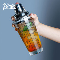 Bincoo玻璃雪克杯调酒器套装手打柠檬茶制作工具做饮料奶茶手摇杯