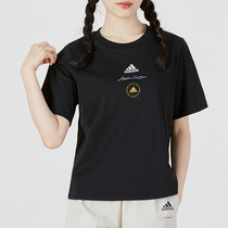 阿迪达斯女士短袖2022夏季新款圆领休闲健身运动T恤上衣潮HE9984