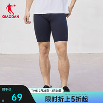 中国乔丹针织五分裤男士2024夏季新款健身跑步训练紧身运动男裤