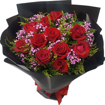 BH060红玫瑰11朵/七夕鲜花礼品情人节鲜花广州同城包邮