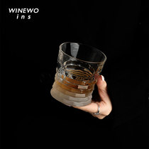 以云为阶 以月为地/中古法式玻璃杯云阶杯威士忌杯洋酒杯啤酒杯子