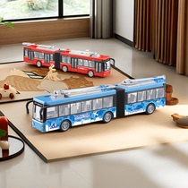 文艺车玩双层巴士玩具车公交巴士校车开门会讲故事音乐加长公交车