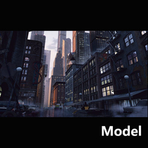 Model 都市城市kitbash3d模型资源