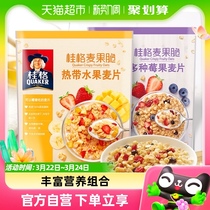QUAKER/桂格即食水果燕麦片热带水果+莓果420g*2袋早餐代餐女神节