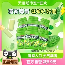 绿箭绿茶薄荷口香糖约40粒64gx6瓶办公室休闲小吃货清新零食品