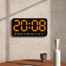 挂钟简约大屏挂立两用时钟客厅钟表带温度多功能闹钟座钟时钟led