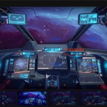 UE5虚幻太空飞船模拟科幻驾驶舱Scifi Cockpit Pack有FBX文件