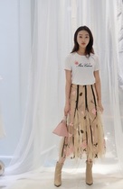 MisiCamii 夏季新品 原创设计师品牌立体花朵网纱半裙