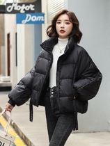 短款羽绒服女2023新款冬季韩版立领加厚面包服90白鸭绒小个子外套
