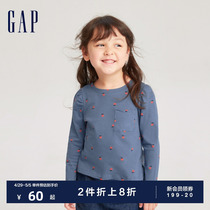 【断码优惠】Gap女幼童春秋纯棉运动长袖T恤儿童装微弹上衣785653