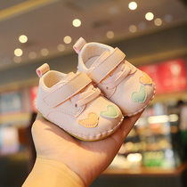 1一岁女宝宝鞋子春秋款6-12月婴儿学步鞋软底冬季婴幼儿公主棉鞋8