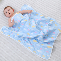 婴儿盖毯儿童被婴幼儿浴巾新生儿抱被宝宝毛巾被六层纯棉卡通纱布