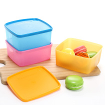 特百惠保鲜盒塑料便携学生食品便当盒 儿童水果密封盒子400ml正品