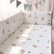 婴儿床床围一片式可拆洗纯棉纱布围挡布新生儿拼接床床围软包加厚