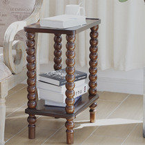 美式实木中古桌现代简约北欧茶几咖啡边桌移动沙发方几床头桌花架
