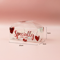 结婚喜糖盒中式喜糖包装盒PVC透明烫金订婚糖果袋婚庆伴手礼盒子