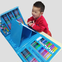 208件套儿童绘画套装移动画室礼盒套装水彩笔蜡笔儿童美术幼儿园
