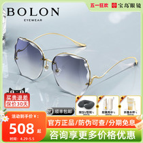BOLON暴龙太阳镜女士蝶框防紫外线眼镜大脸显小墨镜BL7098