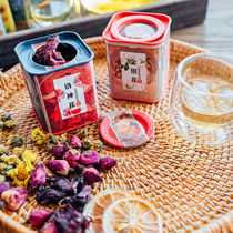 花茶组合罐装结婚伴手礼回礼中式铁罐玫瑰茉莉花茶礼盒套装茶叶罐