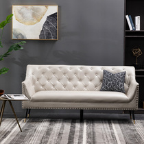 美式复古三人双人皮艺沙发 小户型客厅意式欧式轻奢皮质沙发