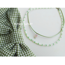 TIZI提子手作 原创 金属感皮绳系列之郁金香  串珠项链