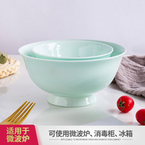 景德镇骨瓷餐具青色米饭碗高脚面碗小汤碗陶瓷碗中式家用青瓷碗