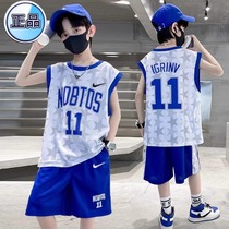 正品耐克顿男童篮球服速干套装夏季背心儿童中大童装运动11号球衣
