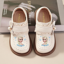 女童皮鞋真皮爱莎公主鞋2024新款女孩软底单鞋洋气洛丽塔儿童鞋子