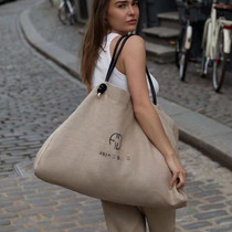 欧美名牌小众设计棉麻布包时尚新爆款大手提袋外出旅行购物单肩包