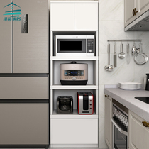 厨房置物柜电器柜现代简约一体靠墙餐边柜定制收纳微波炉烤箱实木